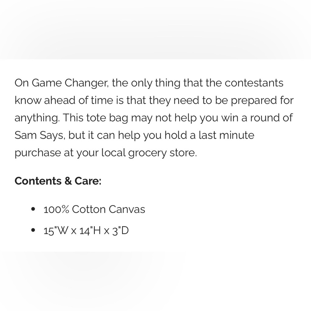 Game Changer Tote Bag - Picture 2 of 4